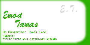emod tamas business card