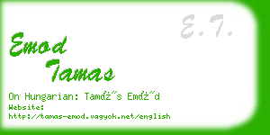 emod tamas business card